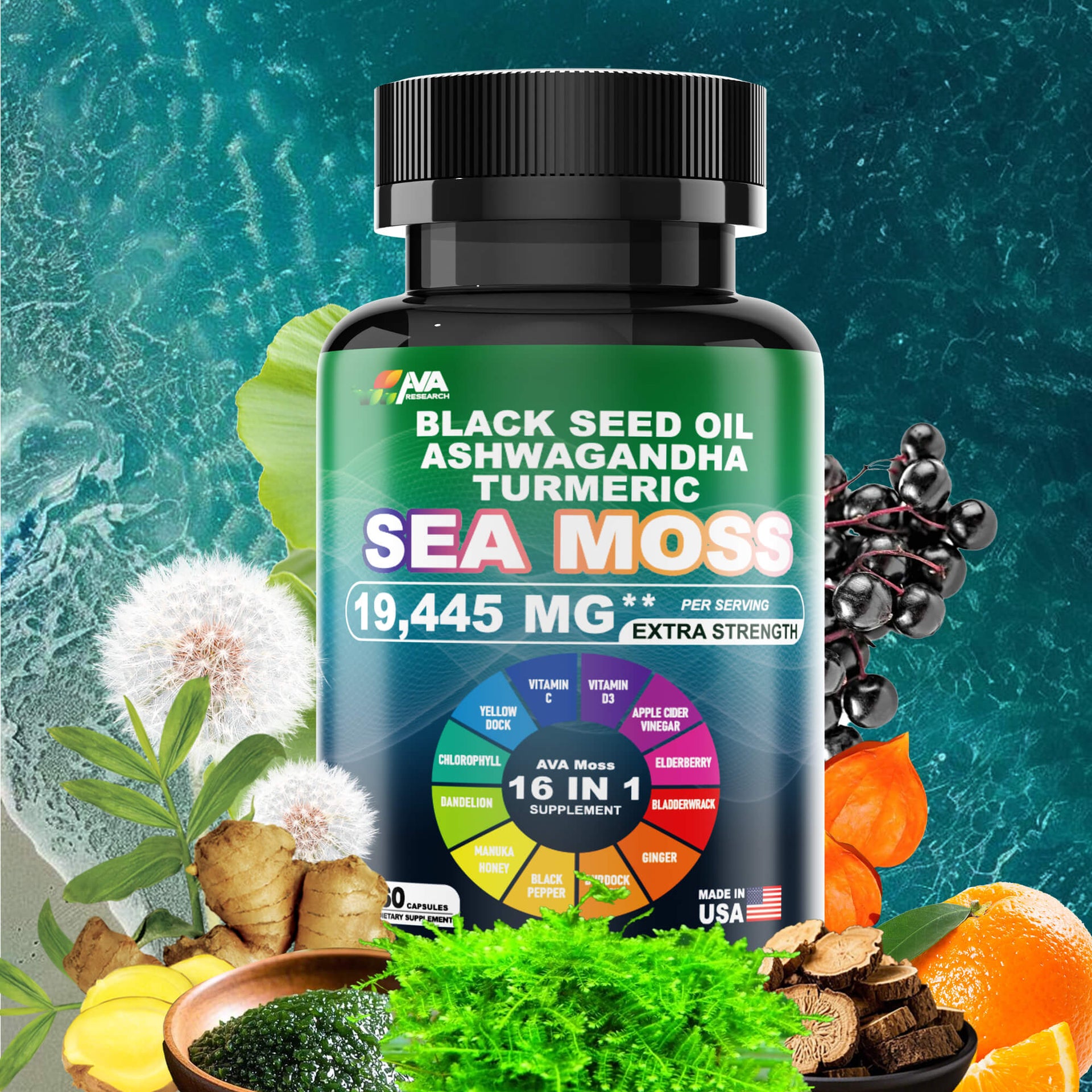 Sea Moss 16 - in - 1 Total Wellness | AVA Research - AVA Research