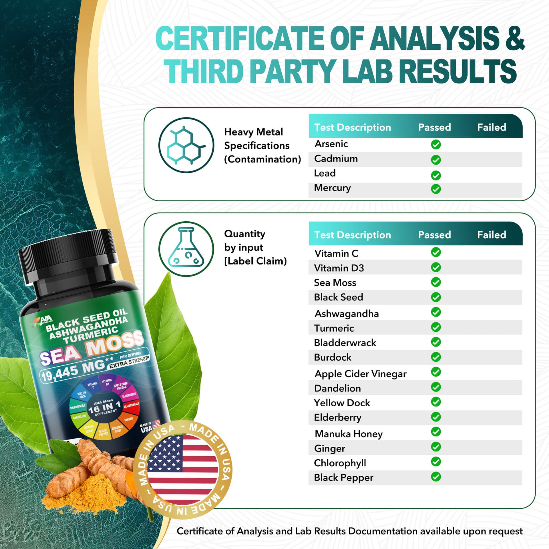 Sea Moss 16 - in - 1 Total Wellness | AVA Research - AVA Research