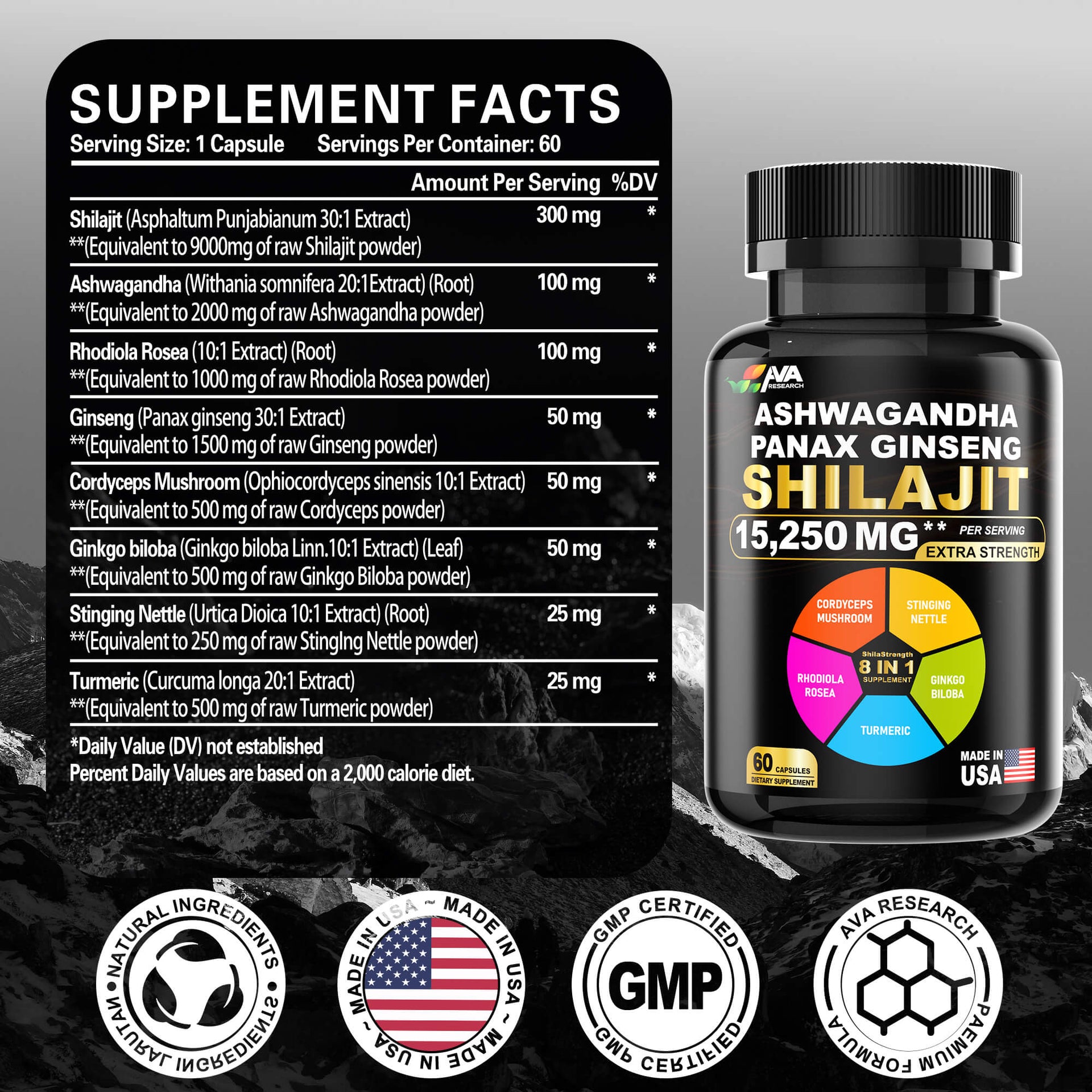 Shilajit Power – ShilaStrength Blend | AVA Research - AVA Research